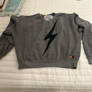 Aviator Nation Bolt Sweatshirt- heather grey